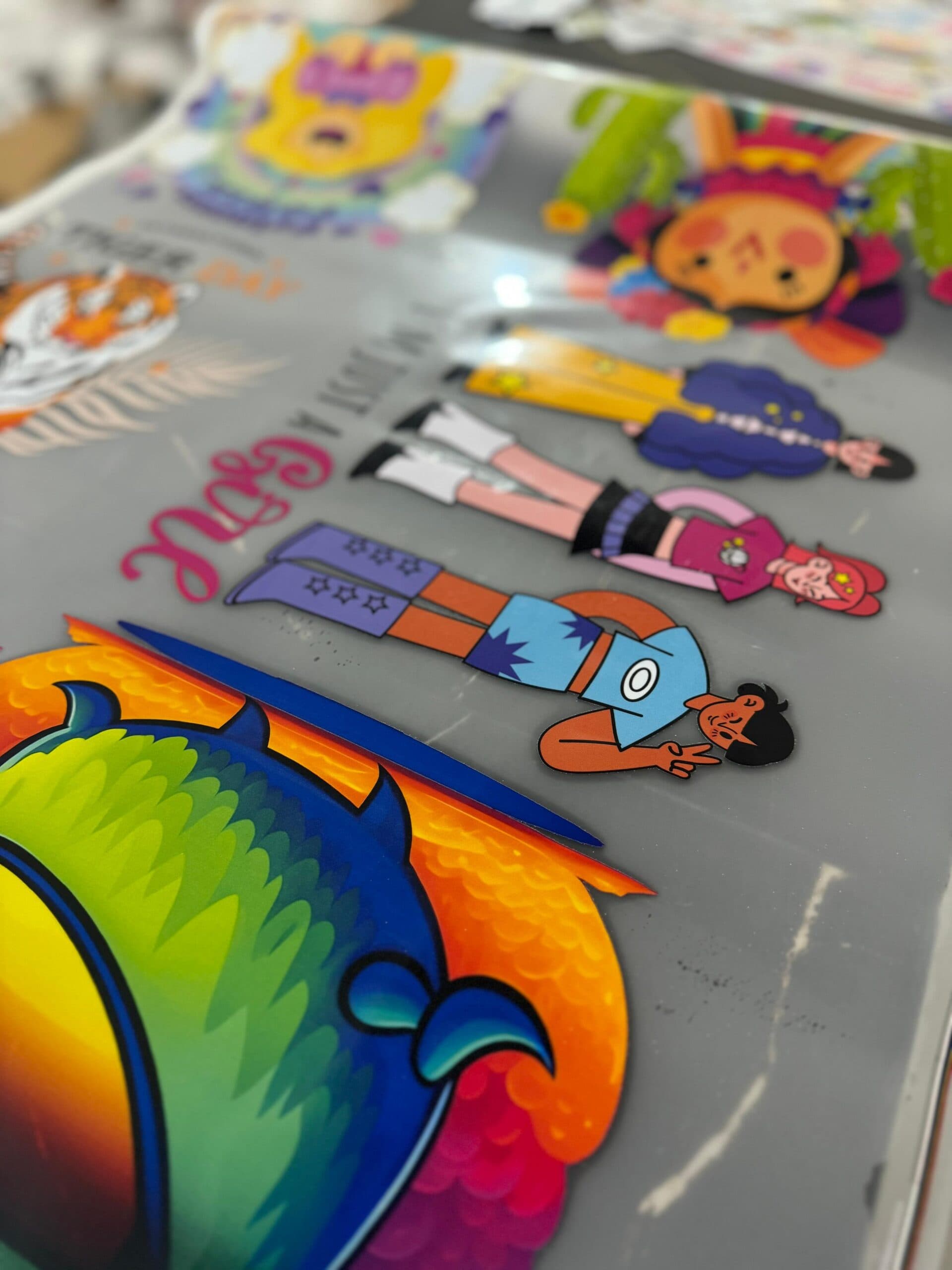 Detalle de diseños DTF impresos